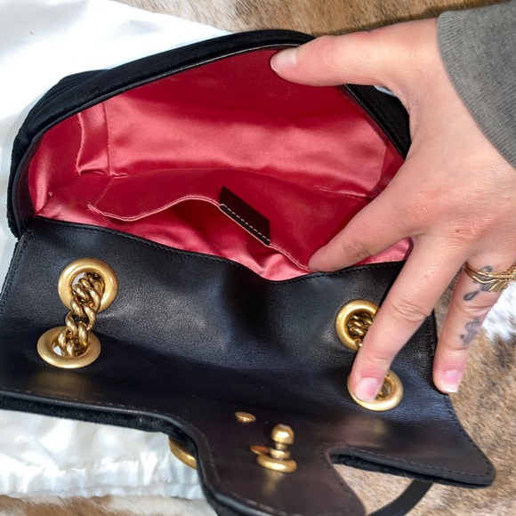 SOLD Gucci GG Marmont Velvet Mini Bag - Picture 8 of 9